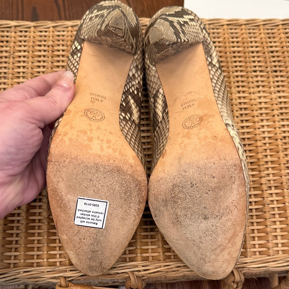 Bally genuine natural python snakeskin pumps - image 6